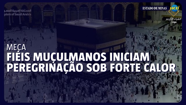 Fiéis muçulmanos iniciam peregrinação anual a Meca sob forte calor