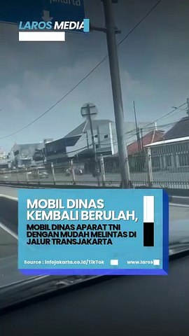 Mobil Dinas Aparat TNI Terlihat Bebas Melalui Jalur Busway TransJakarta, Tuai Kritik Warganet