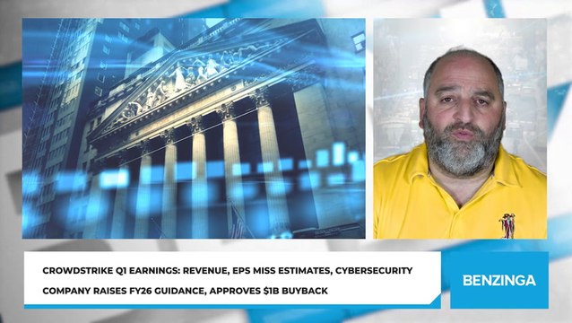 CrowdStrike Q1 Earnings: Revenue, EPS Miss Estimates, Cybersecurity Company Raises FY26 Guidance, Approves $1B Buyback
