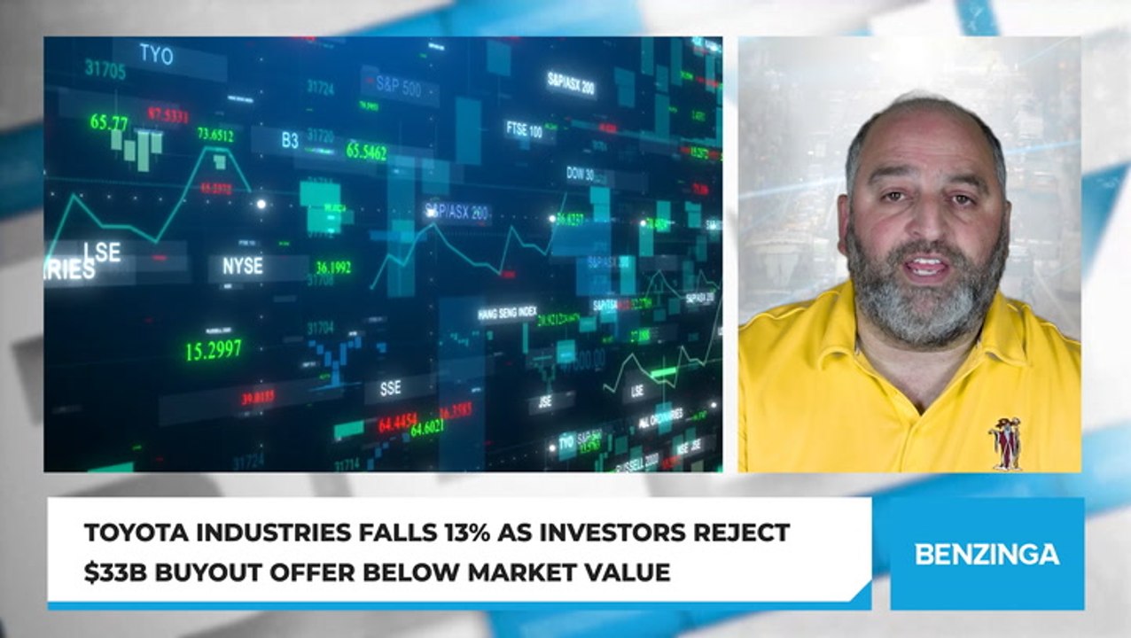 Toyota Industries Falls 13% As Investors Reject $33B Buyout Offer Below Market Value