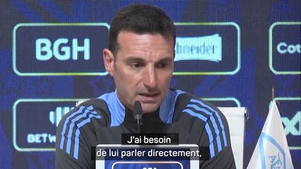 Argentine - Scaloni : "Pour Messi, on n'a pas encore décidé"