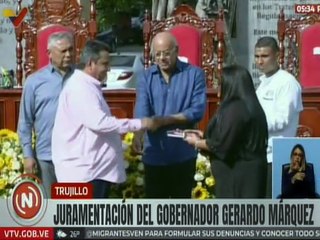 Gerardo Márquez es juramentado como gobernador del estado Trujillo en compañía del pueblo