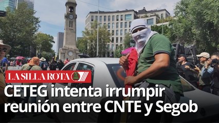 Violencia en Bucareli: CETEG intenta irrumpir reunión entre CNTE y Segob