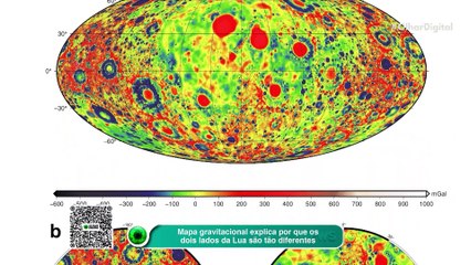 Mapa gravitacional explica por que os dois lados da Lua são tão diferentes