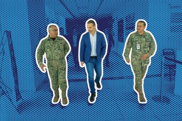 Adrián de la Garza recorre el Hospital Militar Regional en Monterrey