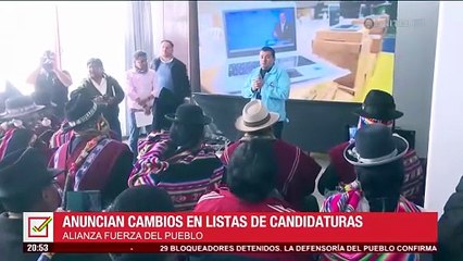 Jhonny anuncia cambios en las listas de candidatos de la alianza La Fuerza del Pueblo