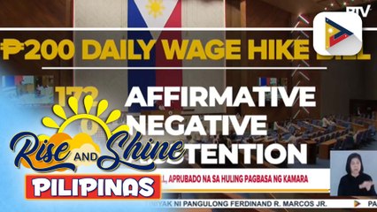 Panukalang P200 daily wage increase sa mga minimum wage earners, pasado na sa Kamara