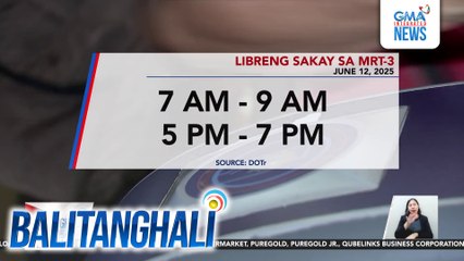 Libreng sakay sa MRT-3, June 12, 2025 | Balitanghali