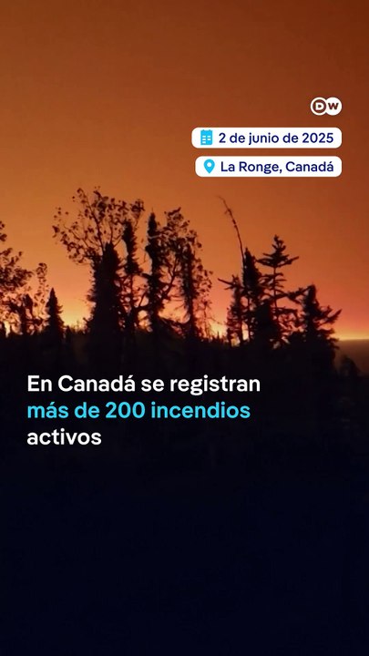 Incendios forestales tiñen de naranja el cielo canadiense