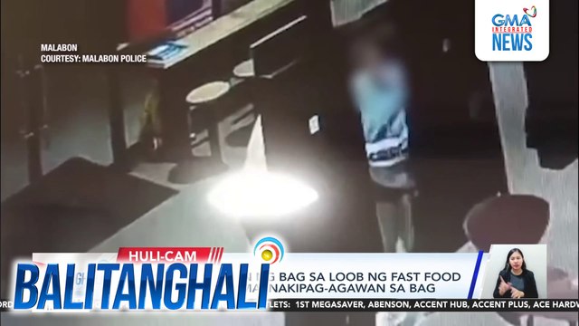 Babae, hinablutan ng bag sa loob ng fast food restaurant; biktima, nakipag-agawan sa bag | Balitanghali