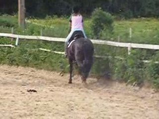 moi sur éole au trot enlevé
