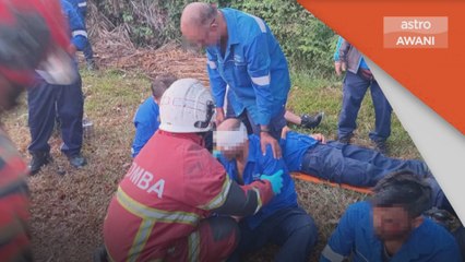 Bas kilang terbalik, 33 warga asing cedera ringan