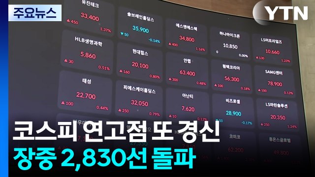 외국인 매수에 코스피 2,830선 돌파...연고점 또 경신 / YTN