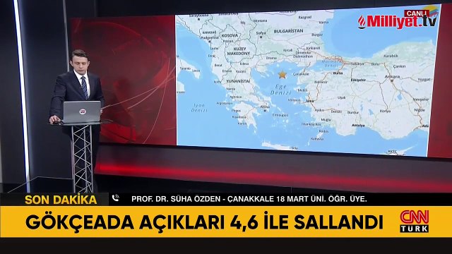 Çanakkale açıklarında 4.6 büyüklüğünde deprem!