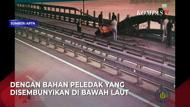 Detik-Detik Ukraina Ledakkan Jembatan Crimea Rusia dari Bawah Laut