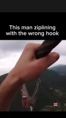 Man Zip-lining with the wrong Hook - Meme Shorts Gone WILD! 😂🔥 Instant Laughs