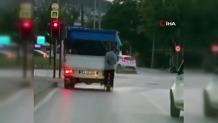 Bursa'da tehlikeli yolculuk