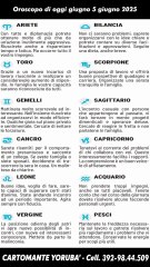 Oroscopo di oggi giovedì 5 giugno 2025 - Il Cartomante Yorubà