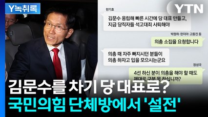 국민의힘 단체방에 공유된 글...김문수 당 대표 맞다 아니다? [Y녹취록] / YTN
