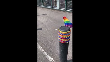 See the new Pride bollard toppers at Morrisons in Littlehampton