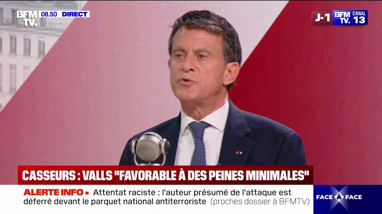 Débordements à Paris: Manuel Valls refuse d'utiliser le mot "barbares" pour parler des casseurs qui "enflamme le débat"