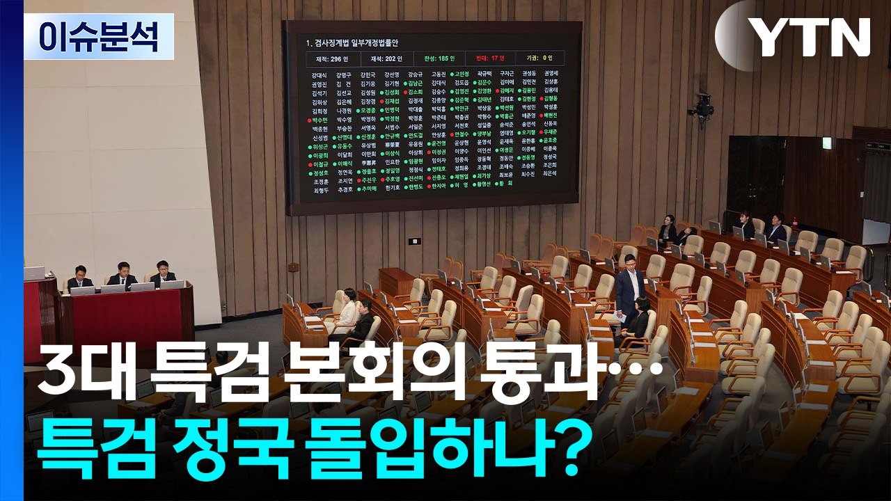 [정치ON] '내란·김건희·채 상병' 3대 특검 본회의 통과...특검 정국 돌입 / YTN
