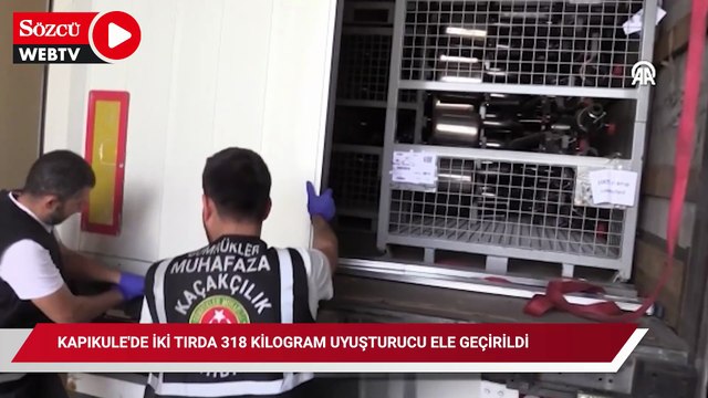 Kapıkule'de iki tırda 318 kilogram uyuşturucu ele geçirildi