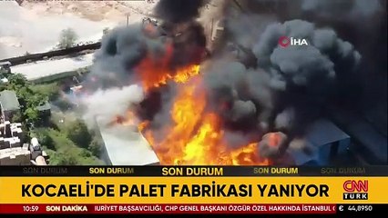 SON DAKİKA: Kocaeli'nde palet fabrikası yanıyor: Çok sayıda ekip bölgede
