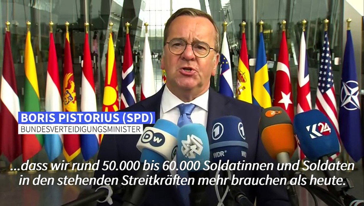 Pistorius: Bundeswehr braucht 'rund 50.000 bis 60.000' zusätzliche Soldaten