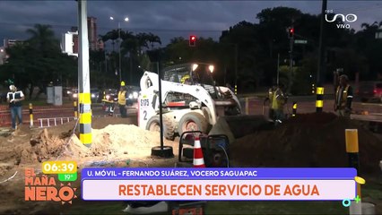 RESTABLECEN SERVICIO DE AGUA