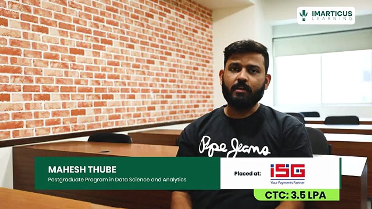 Mahesh Thube’s Analytics Success Story | From Imarticus to In-Solutions Global