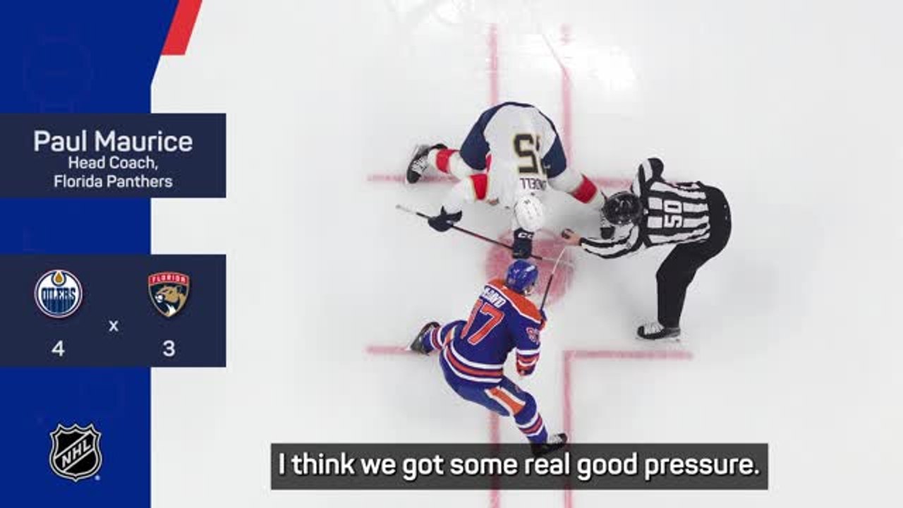 Panthers 'not worried' despite Game 1 loss to the Oilers