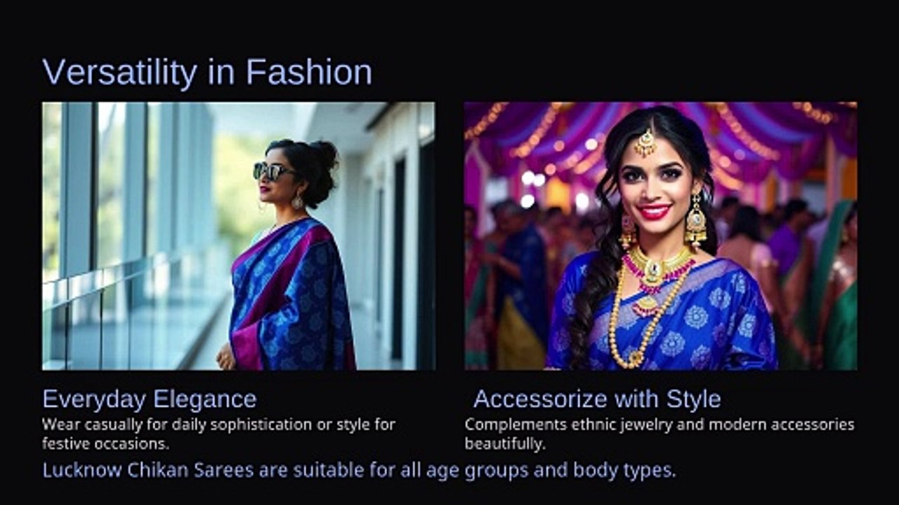 Lucknow Chikan Saree