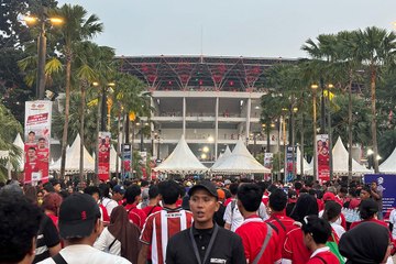 Ribuan Suporter ke SUGBK Jelang Laga RI Vs China