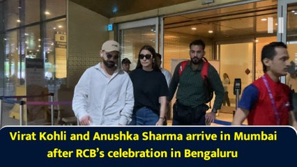 Virat Kohli and Anushka Sharma arrive in Mumbai after RCB’s celebration in Bengaluru