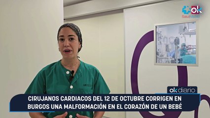Cirujanos cardiacos del 12 de Octubre corrigen en Burgos una malformación en el corazón de un bebé