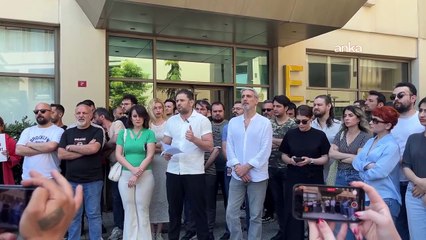 Maaşları ödenmeyen KRT emekçileri eylemde