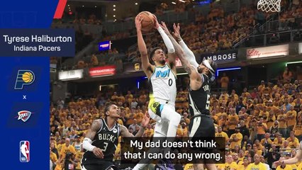 Haliburton delighted his banned father can attend Finals