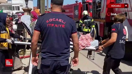 Kocaeli’de apartman yangınında yaşlı kadın fenalık geçirdi