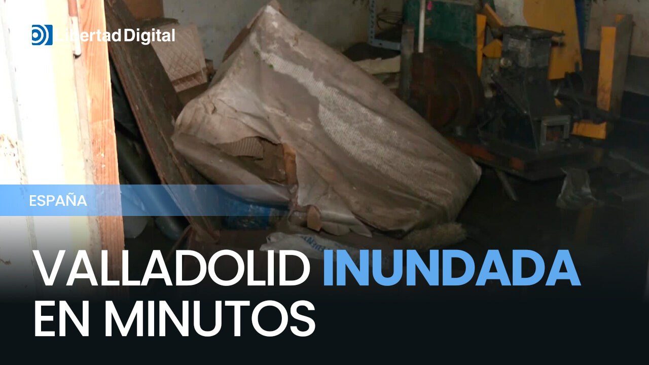 Valladolid se recupera tras una tromba de agua que dejó calles inundadas y comercios cerrados
