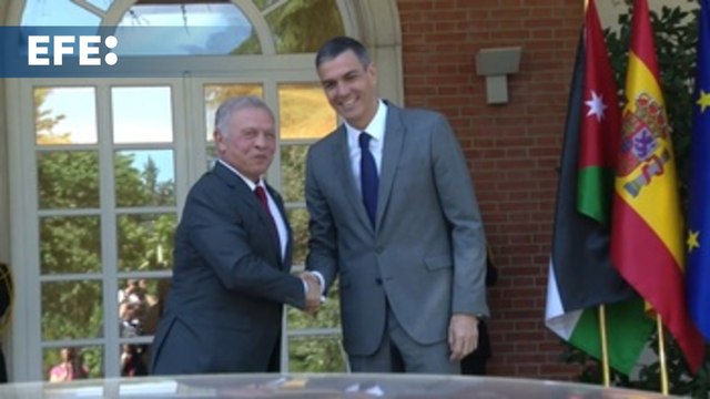 Pedro Sánchez recibe al rey de Jordania en Moncloa