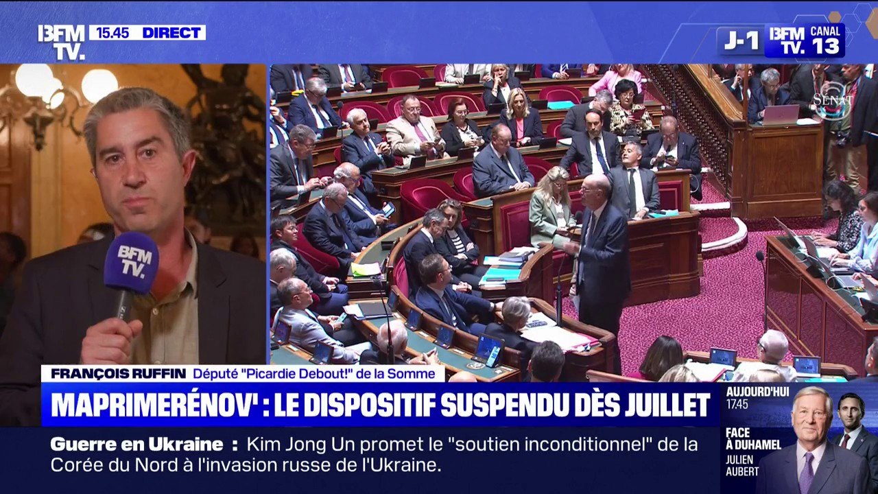 Ma Prime Rénov': "Ce dispositif a été changé 24 fois", déclare François Ruffin concernant la suspension du dispositif à partir de juillet