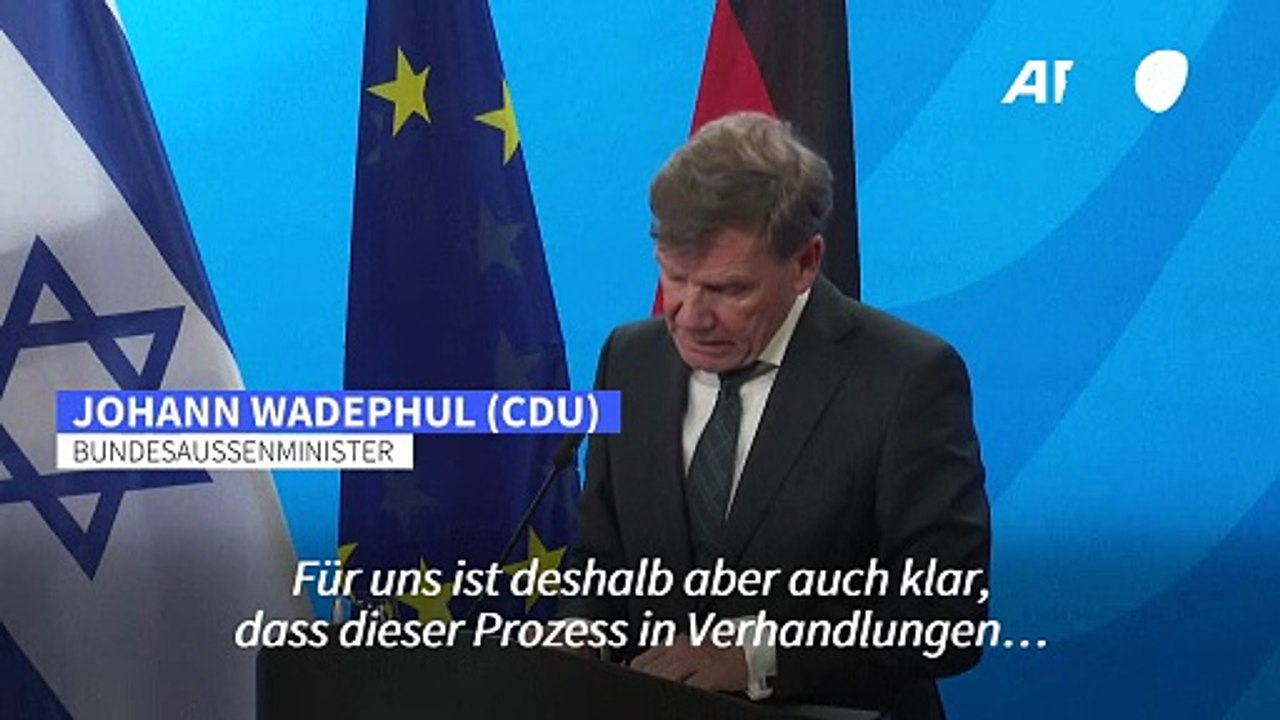 Wadephul: Werden keinen Palästinenserstaat anerkennen