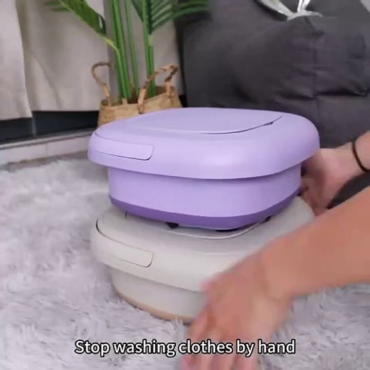 Simplify Laundry Day! 9L Portable Washing Machine, Folding Mini Washing Machine Sterilizing