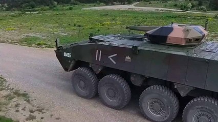 Vantage-taistelumoduuli suoritti ensimmäiset kovapanostestit miehittämättömässä ATLAS 8x8 -ajoneuvossa