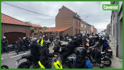Mouscron : la famille des motards rend hommage à Aurélien