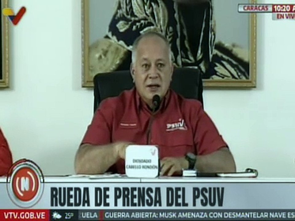 Sec. Gral. del PSUV Diosdado Cabello: Quienes fueron electos deben seguir en la calle con el pueblo