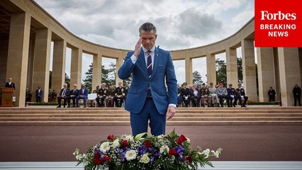 Pete Hegseth Speaks At D-Day Remembrance Event At Normandy American Cemetery