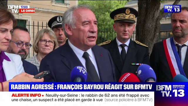Rabbin agressé: C'est jour après jour que notre pays est en proie à des affrontements haineux , réagit François Bayrou