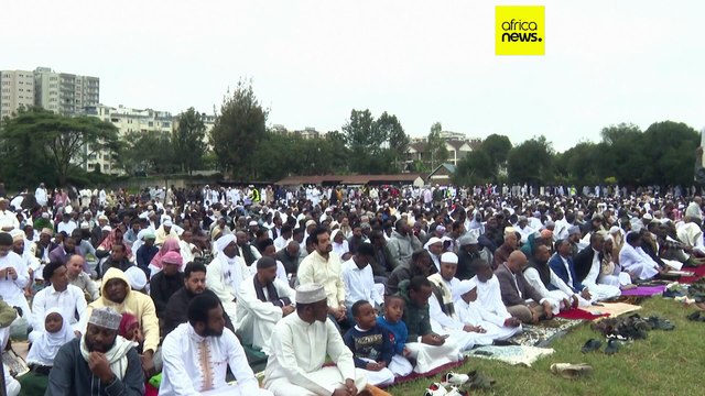 Kenyan Muslims pray for Gaza as they celebrate Eid Al-Adha